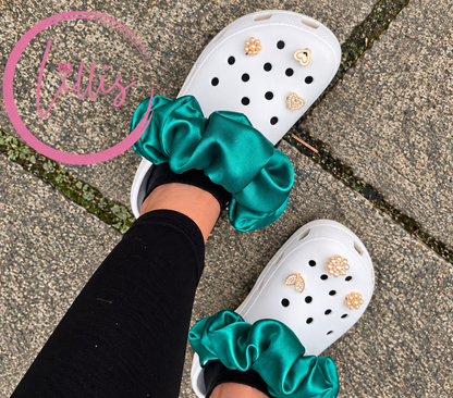 Croc Scrunchies – Satin Silk, Velvet & Faux Fur