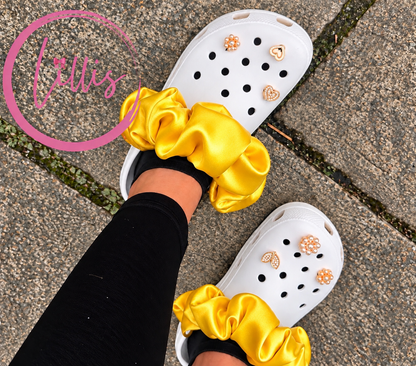 Croc Scrunchies – Satin Silk, Velvet & Faux Fur