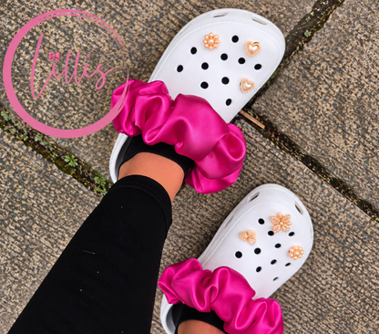 Croc Scrunchies – Satin Silk, Velvet & Faux Fur