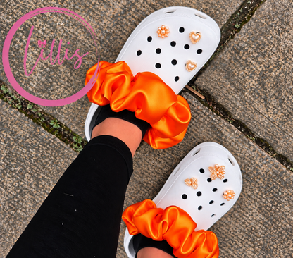 Croc Scrunchies – Satin Silk, Velvet & Faux Fur