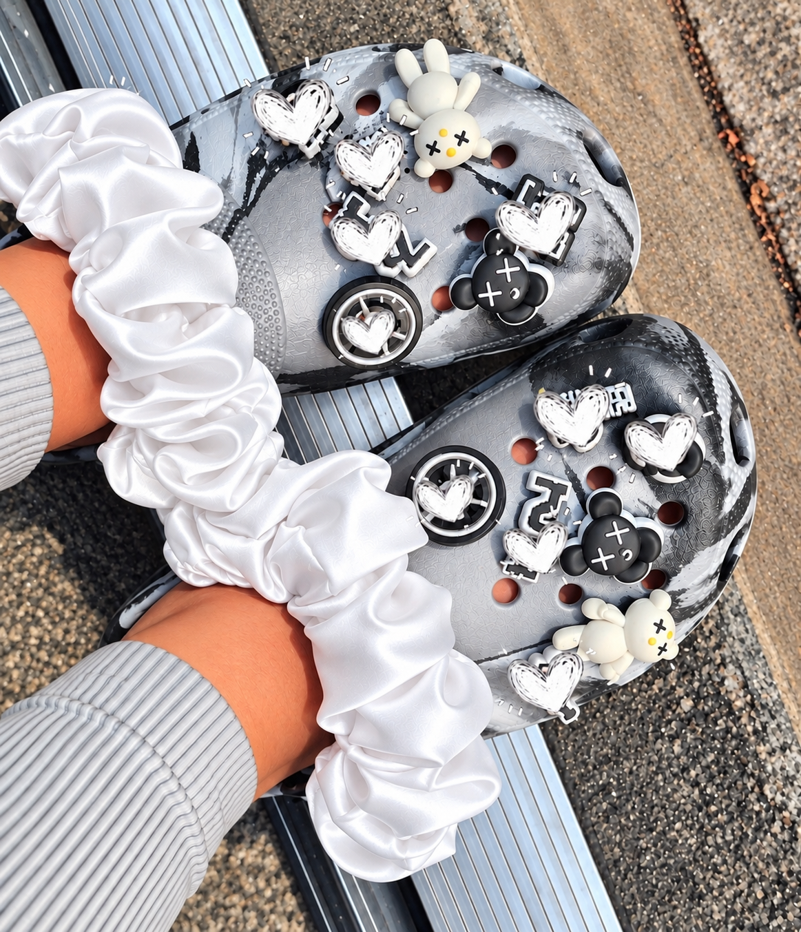 Croc Scrunchies – Satin Silk, Velvet & Faux Fur