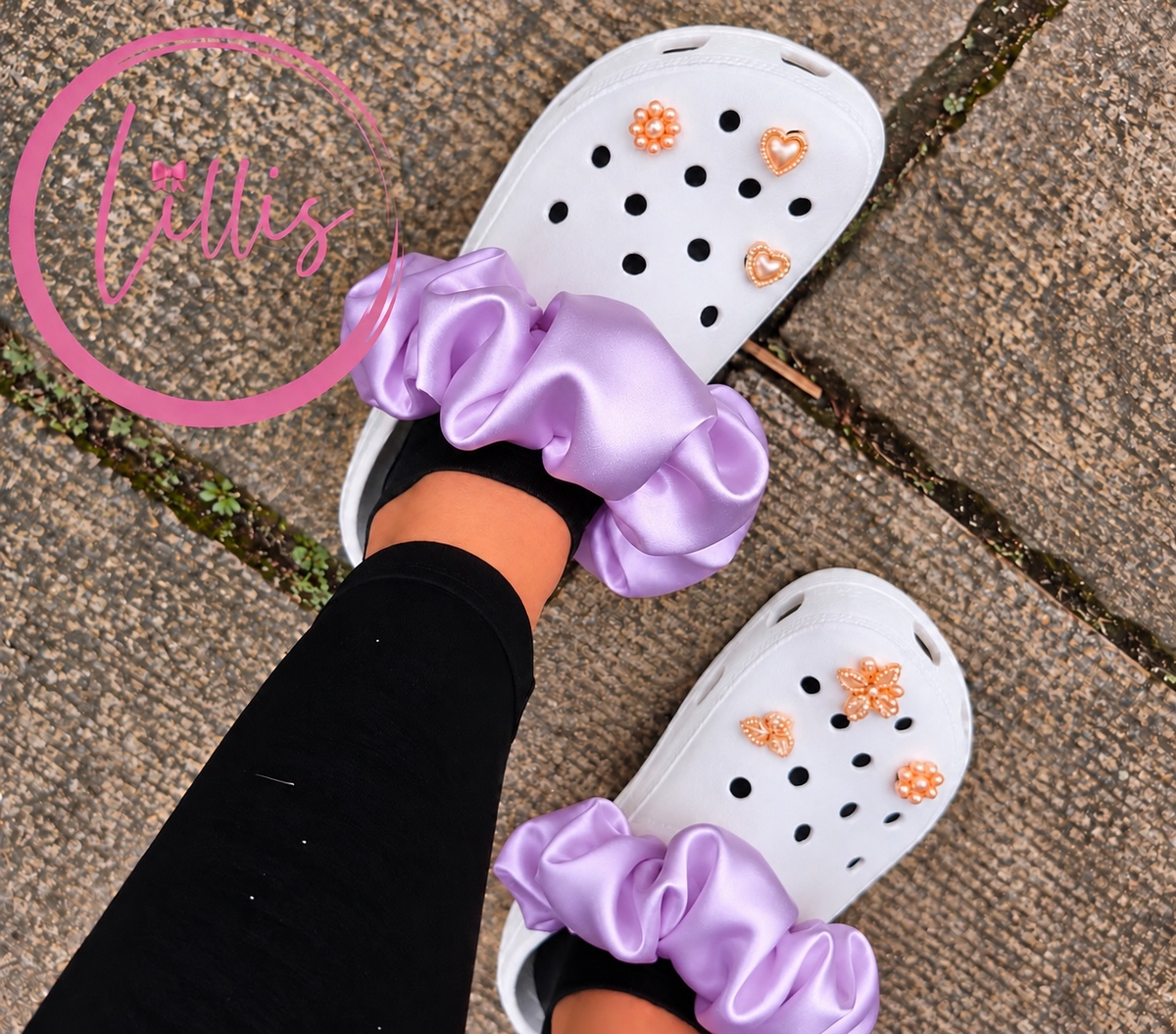 Croc Scrunchies – Satin Silk, Velvet & Faux Fur