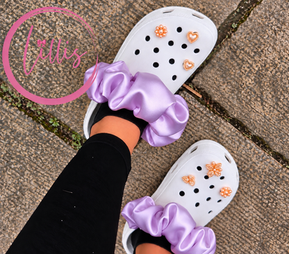 Croc Scrunchies – Satin Silk, Velvet & Faux Fur