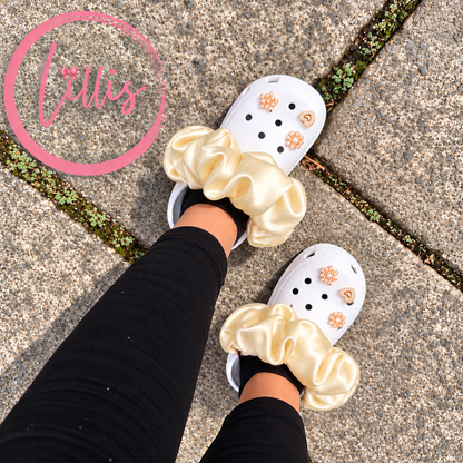 Croc Scrunchies – Satin Silk, Velvet & Faux Fur