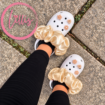 Croc Scrunchies – Satin Silk, Velvet & Faux Fur