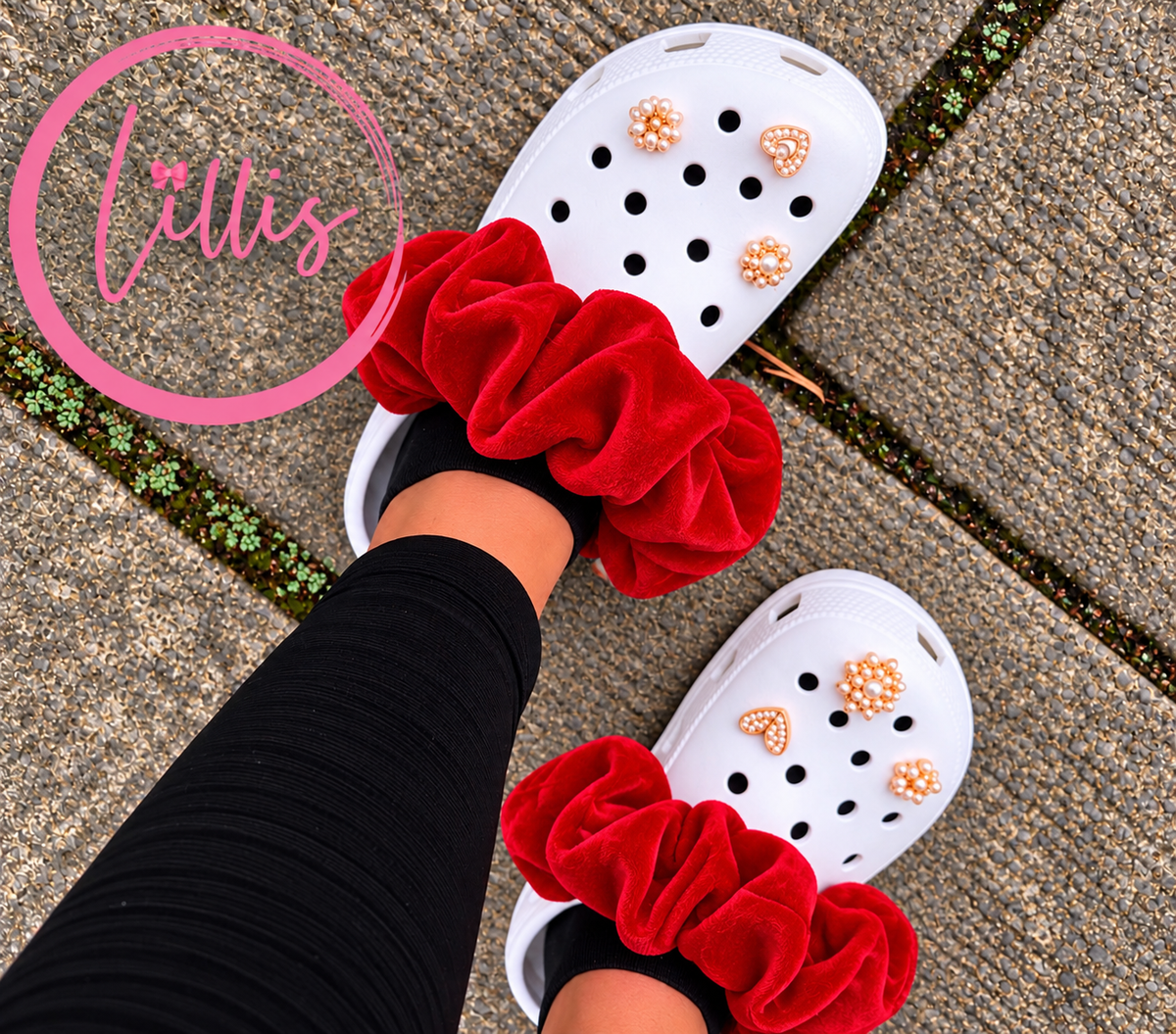 Croc Scrunchies – Satin Silk, Velvet & Faux Fur