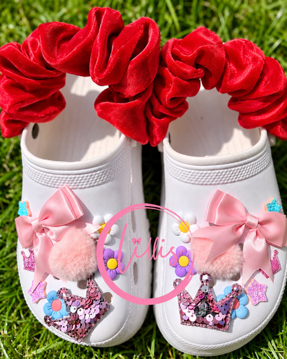 Croc Scrunchies – Satin Silk, Velvet & Faux Fur