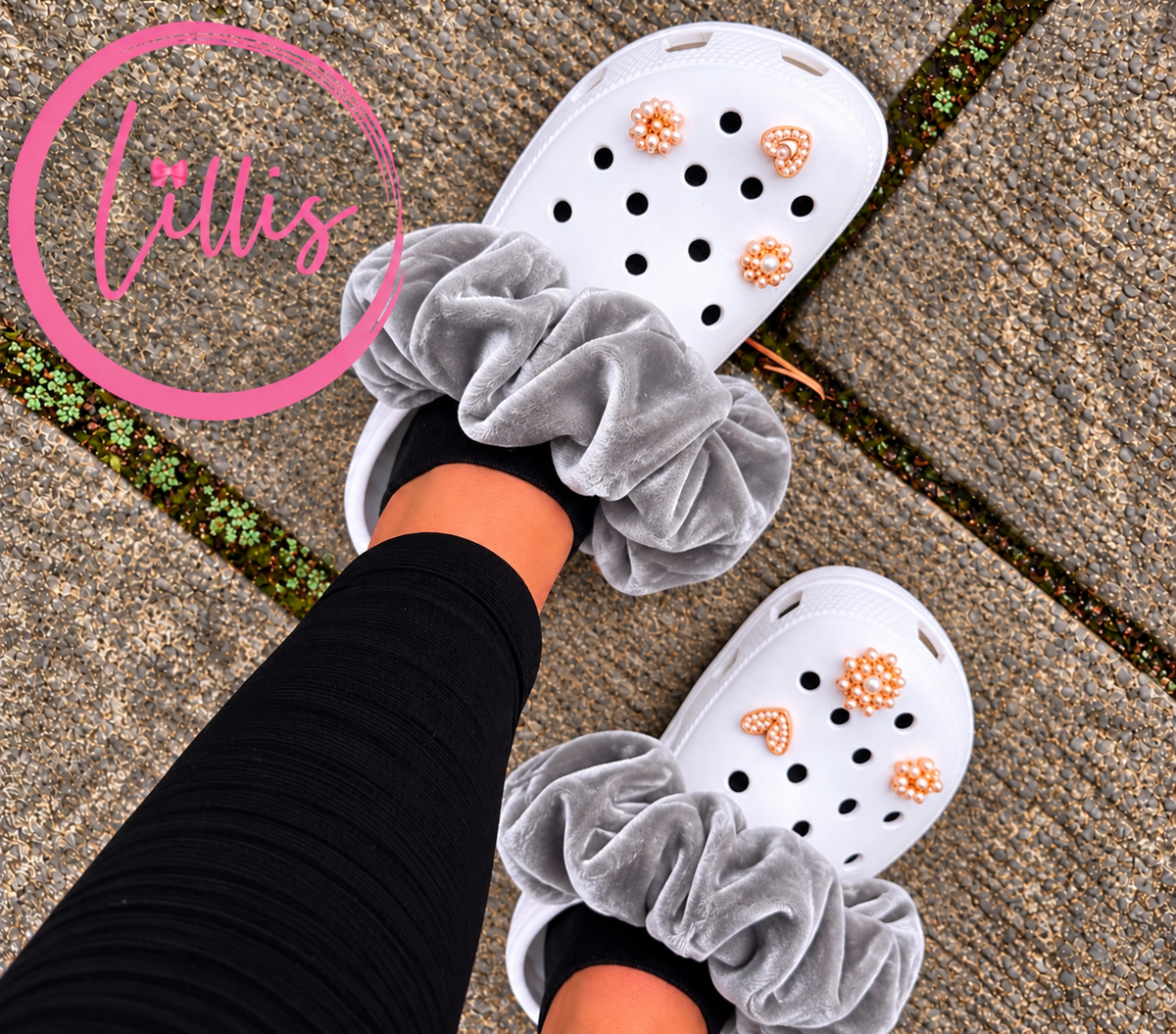 Croc Scrunchies – Satin Silk, Velvet & Faux Fur