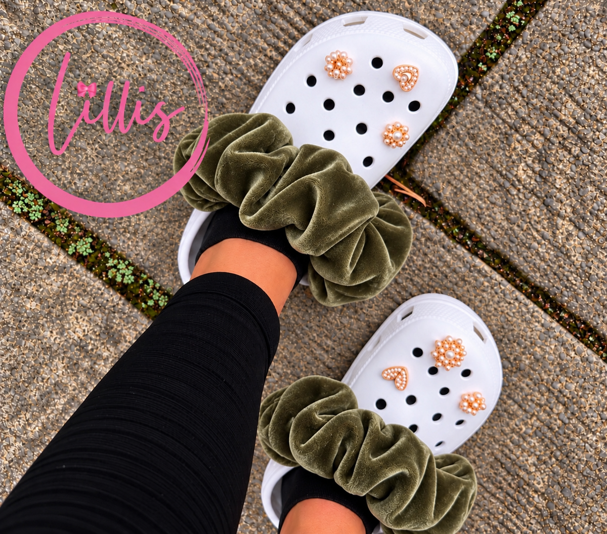 Croc Scrunchies – Satin Silk, Velvet & Faux Fur