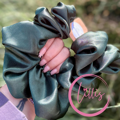 XL & XXL Satin Silk Scrunchies | Plain Colours | Handmade Luxury Hair Accessories