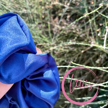 XL & XXL Satin Silk Scrunchies | Plain Colours | Handmade Luxury Hair Accessories
