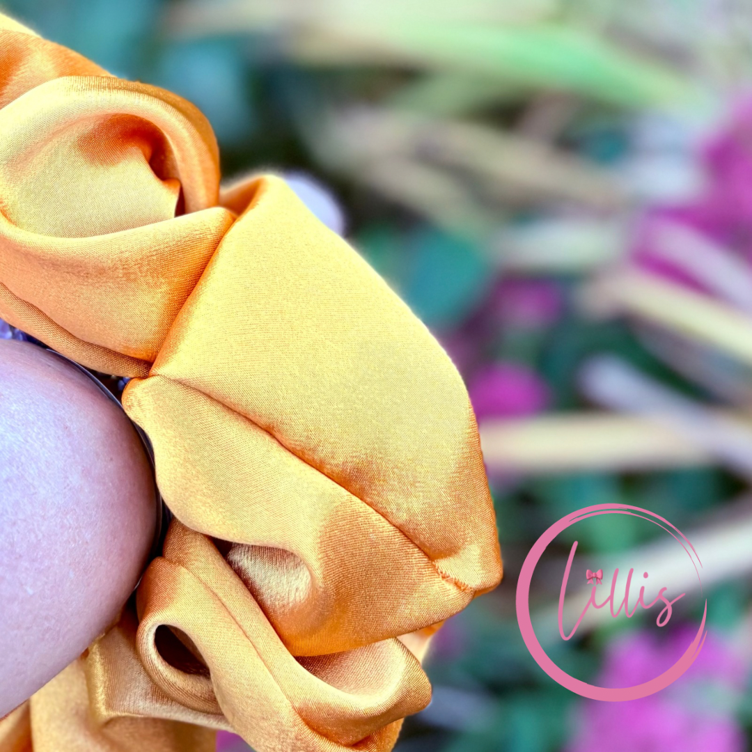 XL & XXL Satin Silk Scrunchies | Plain Colours | Handmade Luxury Hair Accessories