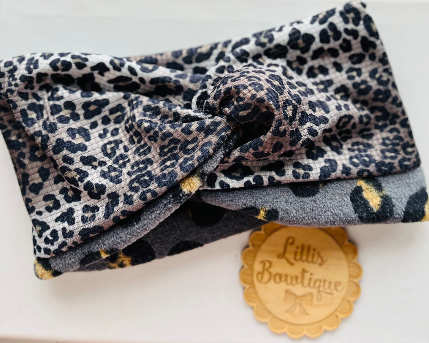 Leopard Headwarmer or snood